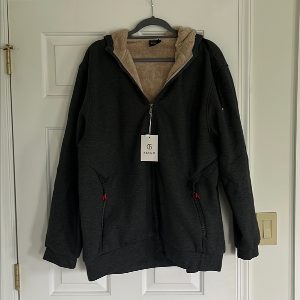 Flygo Fleece Zip-Up Hoodie